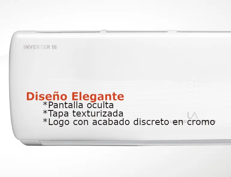 Minisplit 3 TR solo frío elegante Minisplit 3 TR Inverter Elegante