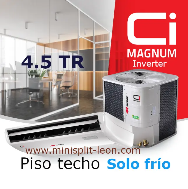 Piso Techo Inverter Mirage 4.5 TR Solo frío