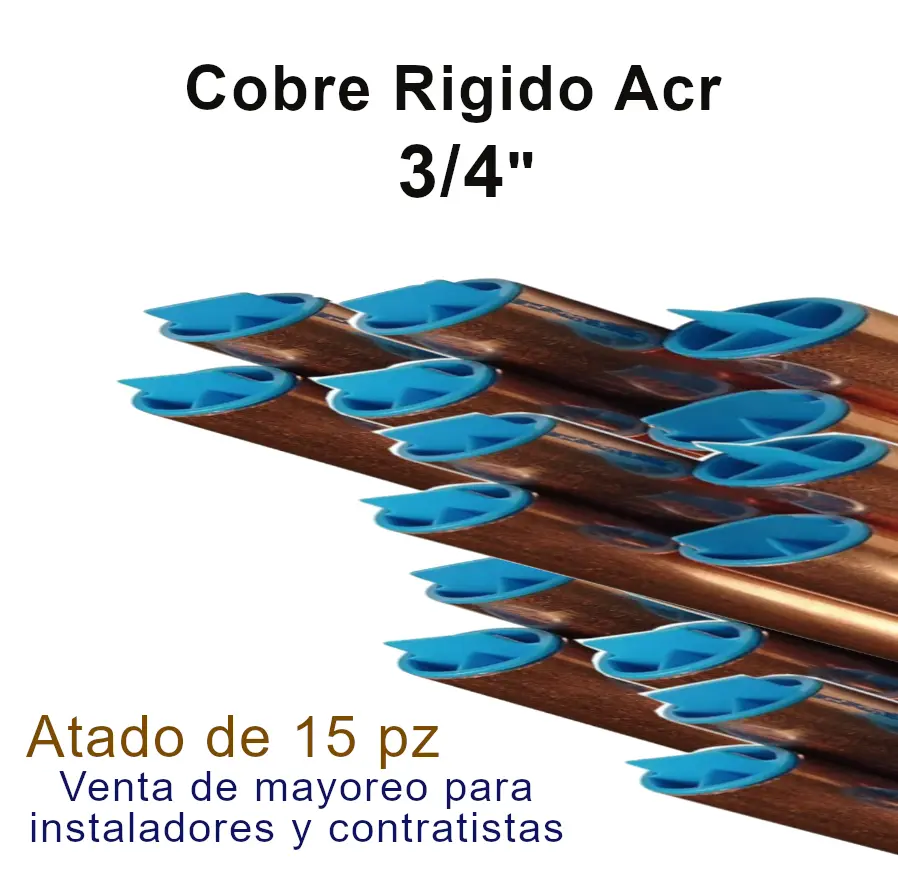 [CobreACR] Tubo de Cobre Rígido ACR 3/4 para Refrigeración