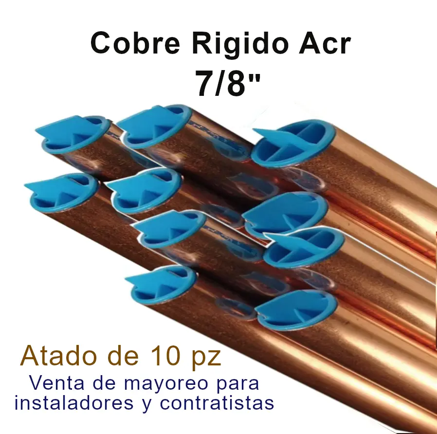 [CobreACR] Tubería de Cobre Rígida 7/8 para Aire Acondicionado