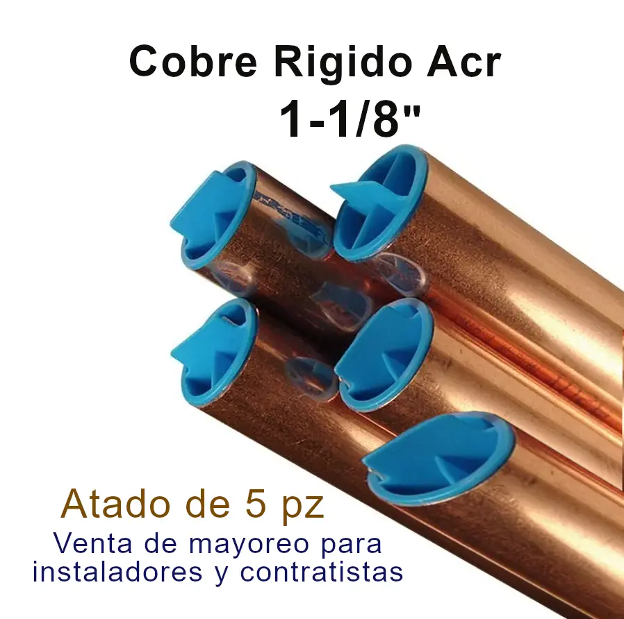 Tubo de cobre rígido 1-1/8 Grado ACR para Aire Acondicionado