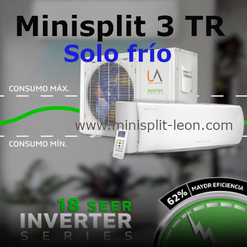 Minisplit Inverter 3 Toneladas Solo Frío |  Envíos todo México