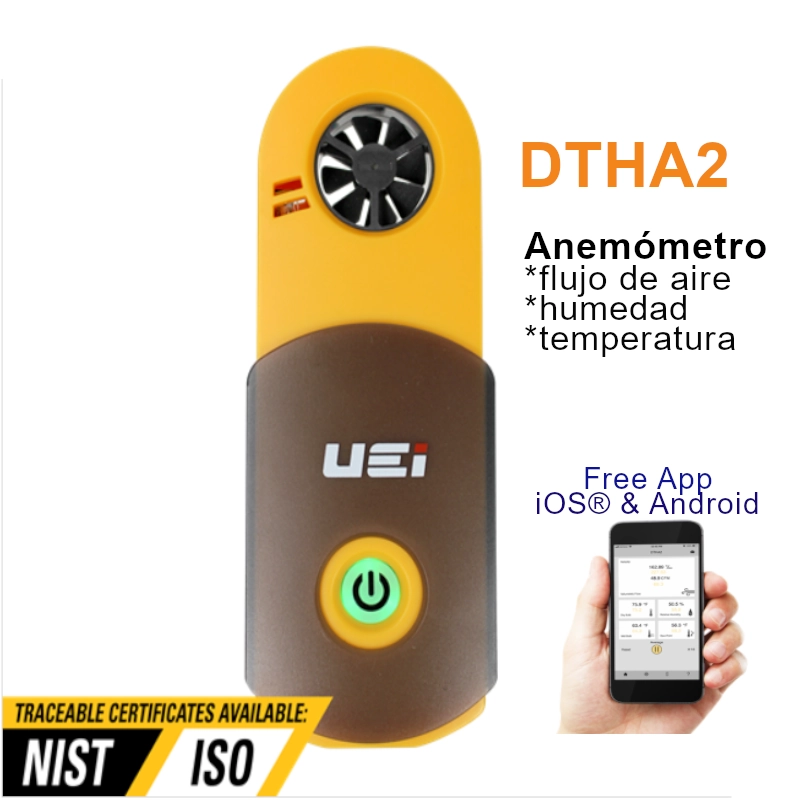 [DTHA2] Anemómetro  Flujo de Aire, Temperatura y Humedad DTHA2 – UEI