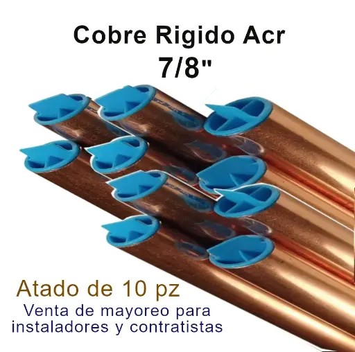 [CobreACR] Tubería de Cobre Rígida 7/8 para Aire Acondicionado