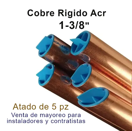 Tubo de cobre rígido 1-3/8 ACR para HVAC