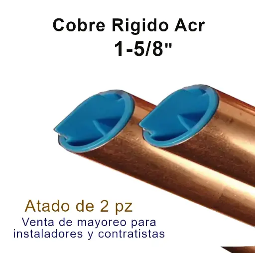 [CobreACR] Tubería de Cobre Rígida 1-5/8 para Proyectos de Refrigeración