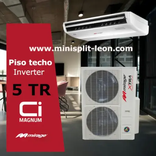 Piso Techo 5 Ton Inverter Frío y Calor - Envío a Todo México